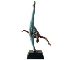 Arte Dal Mondo JD023 Danseuse voilÃ© Sculpture Moderne en Bronze patinÃ© avec Base en marbre, 58 x 35 x 13 cm
