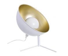 Dcasa Lampe de Table en mÃ©tal pour dÃ©coration dintÃ©rieur Unisexe Adulte, Blanc