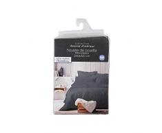 douceur dintÃ©rieur housse de couette 2 personnes 240x220cm actually anthracite