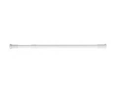 MSV Barre Douche Blanche 70-120 cm, Aluminium, Blanc