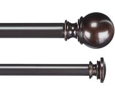 AmazonBasics Tringle Ã rideau double avec embouts ronds 2,54 cm, de 0,9 Ã 1,83 m, Bronze