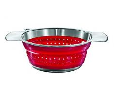 Rösle RS16121 Passoire pliable Acier et Silicone Rouge Diamètre: 20 cm