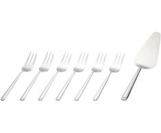 BK-Cookware c1122.7ta Waal Pelle à Tarte avec 6 fourchettes à gâteaux 6 mm, 235 mm, en Acier Inoxydable 18/10