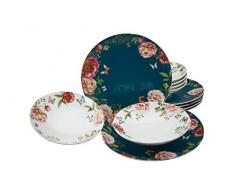 Creatable, 22220, Enjoy ROSES series-essence + blanc, vaisselle, service de table 12 piÃ¨ces