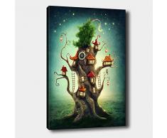 Bonamaison Peinture sur toile, multicolore, 70 x 100 cm - ConÃ§u et fabriquÃ© en Turquie