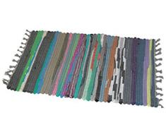 JVL Tapis Chindi Fait Main recyclÃ© 40Â x 40Â x 60Â cm, Multicolore