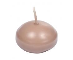 HOMEA 6BGD009TA Lot de 10 Bougies Flottantes Paraffine Taupe 8 x 8 x 13,5 cm