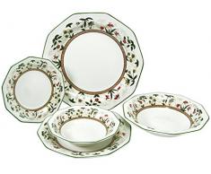 H&H 3229501Â H & H ETW Assam Assiette de Table, Plan, 26Â cm, Null, Multicolore