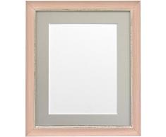Frames by Post Porte Photo Nordique 12 x 10-Pouces pour Photo de 10 x 8-Pouces avec embase Gris Clair, Rose Vieilli