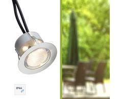 Brilliant AG G03094/75 Spot EncastrÃ©s LED, MÃ©tal, 0.42 W, Acier Inoxydable/Blanc Chaud