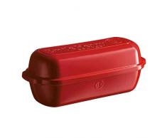 Emile Henry EH349503 Moule à Pain de Campagne, Céramique, Rouge Grand Cru, 39, 5 x 16, 5 x 15 cm