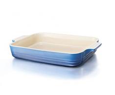Le Creuset, Plat Rectangulaire en CÃ©ramique, 24 x 32 cm, Pour 6 Portions, Bleu