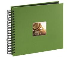 Hama Album Photo Fine Art (format 28 x 24 cm, 50 pages noires, Ã spirale) Vert Pomme