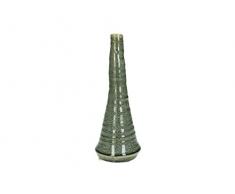 Leewadee Vase en faïence Gris 8 x 8 x 22 cm