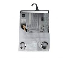 douceur dintÃ©rieur panneau a oeillets 140x240 cm voile argent platine blanc