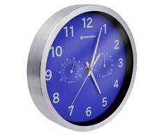 Bresser MyTime Thermo/Hygro Horloge murale en MÃ©tal, bleu