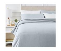 AmazonBasics Parure de lit avec housse de couette en microfibre chinÃ©e 200 x 200 cm, Denim dÃ©lavÃ©