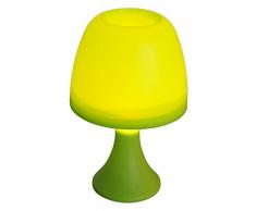 Homea 5ECL193VC Lampe de Table en Ã Pile, Plastique, Jaune