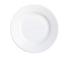 Arcoroc 22514 Assiette creuse blanche Restaurant 22,5 cm, opale, Blanc - lot de 6
