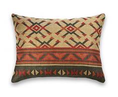 Guapore Toile de Jute Kilim Coussin de décoration, rectangulaire, 50 x 70 cm, Multicolore