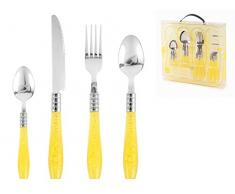 Home Service Couverts, 16Â piÃ¨ces, Acier Inoxydable, Jaune