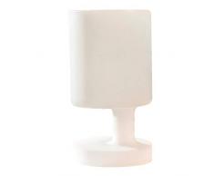 Lampe de table sans fil pied excentré LED blanc chaud dimmable BABY H28cm
