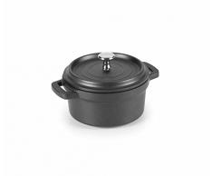 Lacor 25910 Faitout avec Couvercle Rond Aluminium Fondu Noir 10 cm