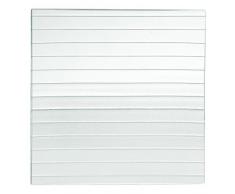 Home Assiette carrÃ©e Ã Rayures, en Verre, Transparent/Vert, 30Â x 30Â x 1Â cm