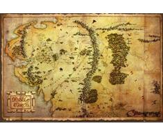 1art1 Le Hobbit Poster - Carte De La Terre du Milieu (91 x 61 cm)