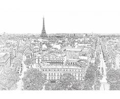 Tapisserie déco poster PARIS ETERNEL 3 x 2,70 m | Déco et photo murale XXL Qualité HD Scenolia