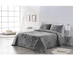 Vialman Couvre-lit léger Sofia 29 pour lit de 135 cm, 230 cm x 270 cm, Cachemire Marengo, 135 x 190 cm