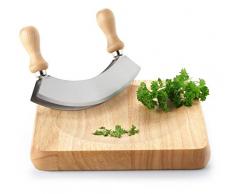 Continenta Hachoir en Bois dhÃ©vÃ©a - Planche Ã dÃ©couper avec cavitÃ© - DimensionsÂ : 22,5 x 22,5 x 2,8 cm