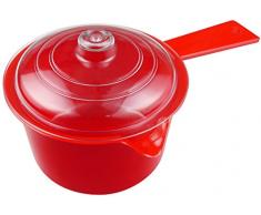good2heat Micro-Ondes Casserole, 600 ML â Rouge, Plastique, Red, 14 x 12 x 21 cm