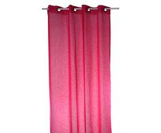 Linder 0169/67/375FR Uni Naturel Rideau Ã Åillets Polyester Rose 150 x 240 cm