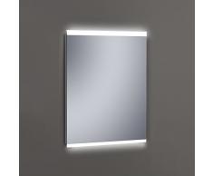 Kristaled Miroir de Bain sablÃ© avec lumiÃ¨re, Cristal, Argent, 60Â x 80Â x 3Â cm