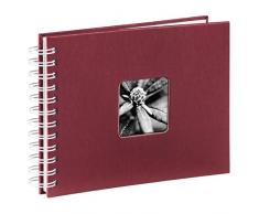 Hama Album Photo Fine Art (format 24 x 17 cm, 50 pages blanches, Ã spirale) Bordeaux