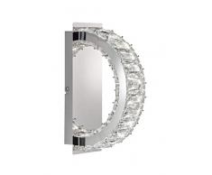 WOFI Lampe dintÃ©rieur, salon, applique murale, lampe murale, lampe de cristal, chromÃ©, Ã©lÃ©gant plastique 6 W