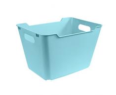 keeeper Boîte de Rangement, Surface Texturée, 20 L, Lotta, Bleu Clair
