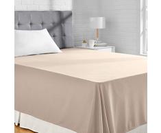 AmazonBasics Drap plane en microfibre, 275 x 275 cm - Taupe