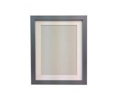 FRAMES BY POST Porte Photo rames par Post 25 mm de Largeur H7 avec embase Blanche 9 x 7-Pouces pour Photo de 7 x 5-Pouces, Argent