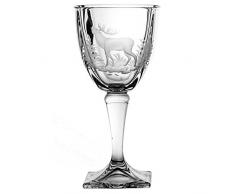 Crystaljulia 6564 de 6 Verres à vin Rouge et à vin Blanc-Motif Chasse crystalite, 270 ML