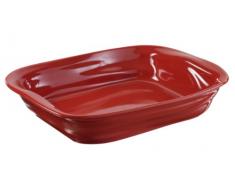 REVOL 644784 Plat à Four Rectangulaire Porcelaine Rouge Piment 38,5 x 28,5 x 7,5 cm