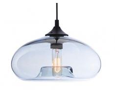 Luminaire Bronks, suspension verre glossy, 40 W, bleu, Ã¸ 18 x H 30 cm