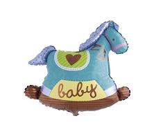 Rayher 87069358 Ballon Cheval Ã Â Bascule, 94Â cm sous Blister 1stÃ¼ck 94Â cm 1Â PiÃ¨ce, Film PolyÃ©thylÃ¨ne, Baby Bleu, 21Â x 13Â x 2Â cm, 6Â UnitÃ©s de