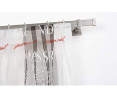 InCasa Tringle à Rideaux: 31 x 12 mm, L. 460 cm. en Acier satiné â Complet