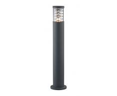 Ideal Lux 026992 TRONCO PT1 BIG ANTRACITE, Corps Coulé sous Pression Fini avec Vernis Disponible en Grise/Anthracite Ou Noire.Diffuseur en Verre Pyrex avec Ãléments Internes en Aluminium, E27, 60 W