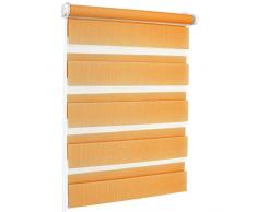 Rollmaxxx Store Enrouleur Standard Laisse Passer la lumiÃ¨re latÃ©rale, Polyester Acier ABS, Orange, 60 x 220 cm