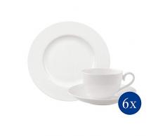 Villeroy & Boch Royal Service Ã cafÃ© pour 6 personnes, 18 piÃ¨ces, Porcelaine Premium Bone, Blanc