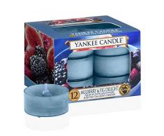 Yankee Candle Bougies Chauffe-Plat, Figues et mûres gourmandes, Lot de 12