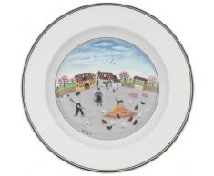 Villeroy & Boch Design Naif Assiette creuse Basse-cour, 21 cm, Porcelaine Premium, Blanc/Multicolore